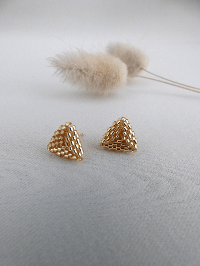 Puces d'oreilles mini Kitty - doré